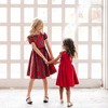 Hope & Henry Girls' Puff Sleeve Party Dress with Velvet Trim, Toddler - 3 of 4