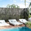 Wooakway 35" x 72" Black Metal Garden Trellis Privacy Screen Indoor Outdoor Room Divider Lattice Panel - 2 of 4