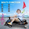 24V Kids Electric Drift Kart, 2-Speed Ride On Car w/360° Spins, Music, Lights, Flags, 5MPH, for Ages 3+ - 4 of 4