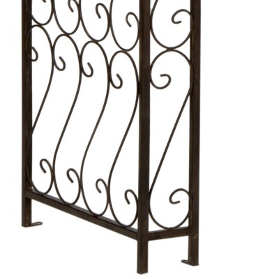 Rustic Brown Iron Victorian Garden Arch Trellis