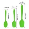 Unique Bargains Silicone Heat-Resistant Rubber Non-Stick Kitchen Baking Mixing Scraper Spatula 3 Pcs - image 2 of 3