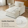 NicBex Couches for Living Room 41.3" Modular Sectional Sofa Modern Corduroy Upholstered Sofa Couch with Side Storage Pockets for Bedroom, Beige - 2 of 4