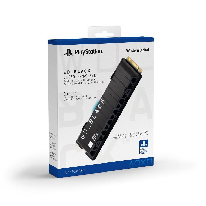 Western Digital 1TB SN850 PS5-Licensed Internal Gaming Drive with Heatsink, 5 of 10