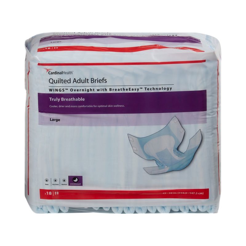 Cardinal Health Wings Incontinence Briefs, Heavy Absorbency, 4 of 5