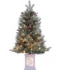 Artificial Christmas Tree With Warm White LED Lights- 3Ft Fiber Optic-Like Flocked Tree  for Home, Shops, Party and Holiday Christmas Decoration - 3 of 4