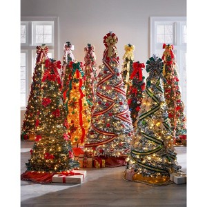 BrylaneHome 7.5 Ft Fully Decorated Pre-Lit Pop-Up Christmas Tree - 1 of 4