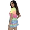 Just Love Womens Tie Dye Rainbow Shorts Set  Vibrant, Comfy Short Sleeve Sleepwear - 2 of 3