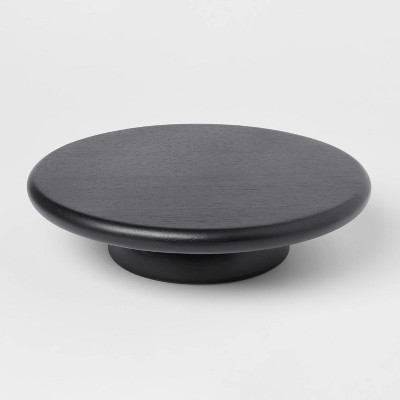 10.9&#34; Acacia Modern Cake Stand Black - Threshold&#8482;_0