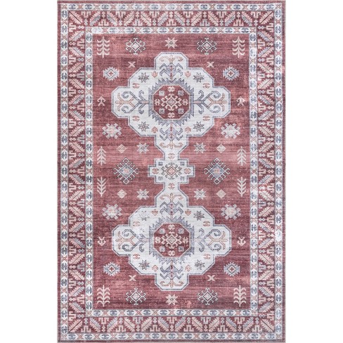 nuLOOM Patsy Vintage Medallion Machine Washable Area Rug