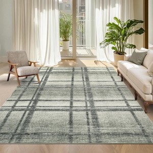 Coucheta Machine Washable Non-Slip Runner Rug Ultra Thin Geometric Entryway Mat Stain Resistant for Kitchen Hallway Bedroom,Multi-Color & Size - 1 of 4