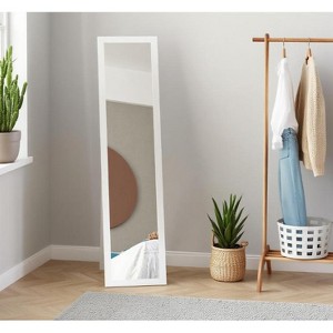 Kumasinova Versatile 61" Full Length Mirror,MDF Frame Standing Mirror&Wall-Mounted Floor Mirror,Modern Full Body Mirror for Bedroom,Living Room,White - 1 of 4