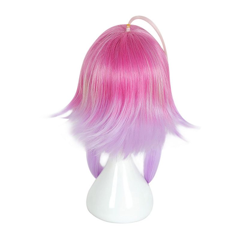 Unique Bargains Women's Wigs 20" Pink Gradient with Wig Cap, 3 of 7