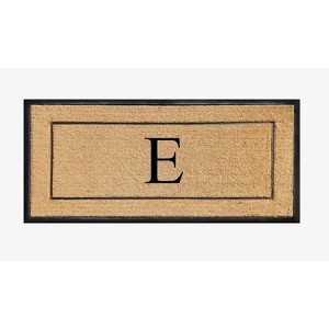 A1HC Natural Coir and Rubber Backing Monogrammed Door Mat, Anti-Shed Entry Doormat - 1 of 4