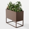 Wooakway Outdoor/Indoor/Decor Metal Elevated Raised Garden Bed Planter Box Planter Pots Cachepot Nursery Pot - 3 of 4