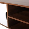 Mid-Century Modern TV Stand, Wood TV Console with 3 Drawers and Pine Splayed Legs,Stylish TV Console, Storage Entertainment Center for 40-49" TVs - 3 of 4