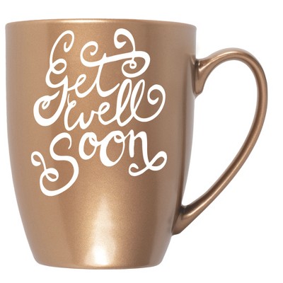 Elanze Designs Get Well Soon Bronze 10 ounce New Bone China Coffee Cup Mug