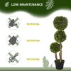 Gulches Light Green 3 Ball Boxwood Topiary Tree - Artificial Plant in Pot for Indoor/Outdoor Home Office Living Room Decor - 4 of 4