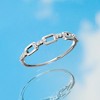 RS Pure by Ross-Simons Diamond-Accented Paper Clip Link Ring in Sterling Silver - 3 of 4