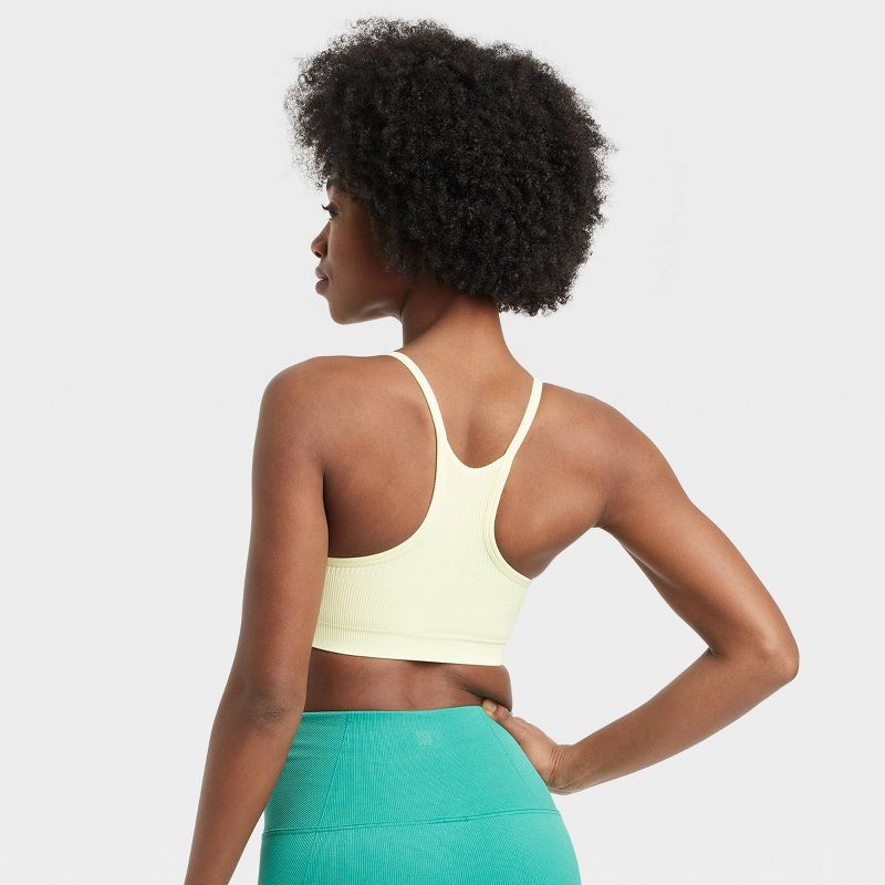 Women's Seamless Light Support Rib Sports Bra - All In Motion™, 2 of 6