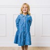 Hope & Henry Girls' Long Sleeve Tiered Button Front Peter Pan Collar Dress, Kids - 2 of 4