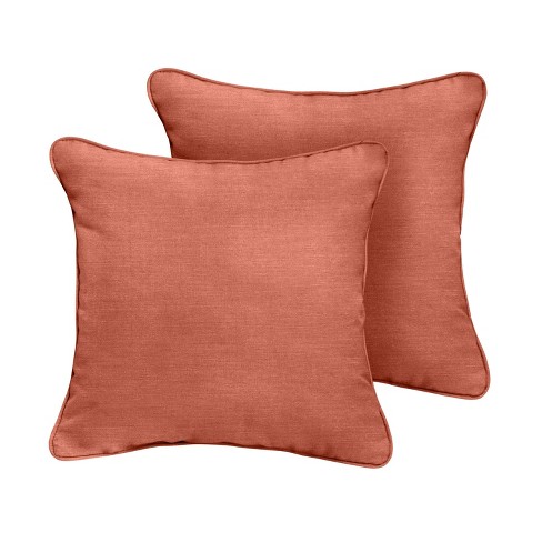 Coral pink outlet pillows