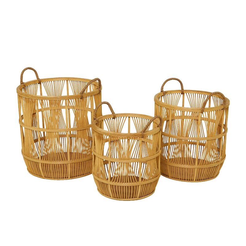 Set of 3 Wood Baskets Brown - Olivia &#38; May, 5 of 6