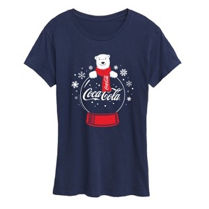 Women's - Coca-Cola - Polar Bear Snowglobe Short Sleeve Graphic T-Shirt - 1 of 4