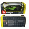 Lamborghini Essenza SCV12 #63 Green Metallic and Black "Squadra Corse" "Race" Series 1/24 Diecast Model Car by Bburago - 3 of 3