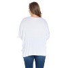 24seven Comfort Apparel Womens Oversized Long Sleeve Plus Size Dolman Top - 3 of 4