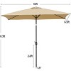 Yaheetech 6.5x10FT Patio Umbrella with Push Button Tilt - 3 of 4