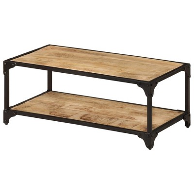 vidaXL Coffee Table Natural Wood Solid Mango Wood Medium Coffee Table