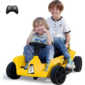2 Seaters 4-Wheelers Electric Ride On Toy for Kids, 24V 120W*2 Powerful Motors Max Load 200 Lbs, Two Driver Modes + Remote Control - 1 of 4