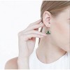 Slickblue Women's Shamrock Earrings with Green Enamel Triquetra, Sterling Silver, Celtic Design, Hook Style, 0.63" - 2 of 4