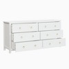 3/6/7 Drawer Dresser Chest, MDF Wood Storage Cabinet, White/Black - 4 of 4