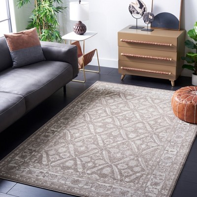 Sofia Tan and Beige Synthetic Rectangular Area Rug