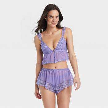Women's Lingerie Cami and Shorts Set - Auden™ Purple