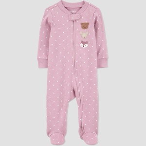 Carter's Just One You® Baby Girls' Forest Friends Sleep N' Play - Pink - 1 of 3