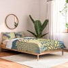 Deny Designs Megan Morris Floral Print Comforter Bedding Set Gray - 2 of 4