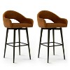 Vipbear Counter Height Swivel Barstools with Back Bar Stools Set of 2 Modern Upholstered for Kitchen Island,Dining Room,Home Bar - 2 of 4