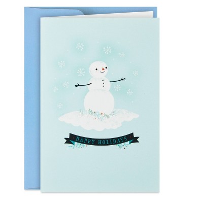 Hallmark 12ct 'Happy Holidays' Snowman Boxed Holiday Greeting Card with Stickers