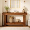 Console Table for Entryway, Wood Farmhouse Console Table for Living Room, 2-Tier Large Sofa Table with Storage, - 3 of 4