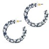 SHINE by Sterling Forever 1.75" Resin Flat Hoop Earrings - 2 of 3