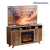 Farmhouse 58'' TV Stand For Tvs Up To 70'' With Electric Fireplace and 2-Door - 4 of 4