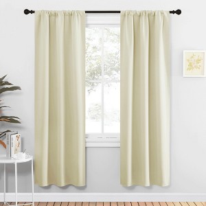 NICETOWN Blackout Curtains Rod Pocket Thermal Insulated Privacy Drapes (2 Panels) - 1 of 4
