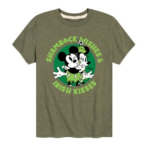 Boys' - Disney - Shamrock Wishes Irish Kisses Short Sleeve Graphic T-Shirt - 1 of 4
