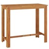 Garden Bar Table Natural Wood Solid Acacia Wood 47.2x23.6x41.3 in - 2 of 4