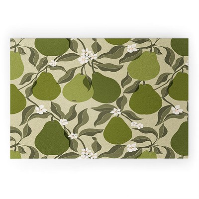 Cuss Yeah Designs Abstract Pears 36" x 24" Welcome Mat - Society6