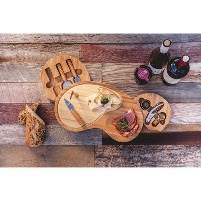 Bamboo Golf-Themed Cheese Board and Tool Set, 8 Piece