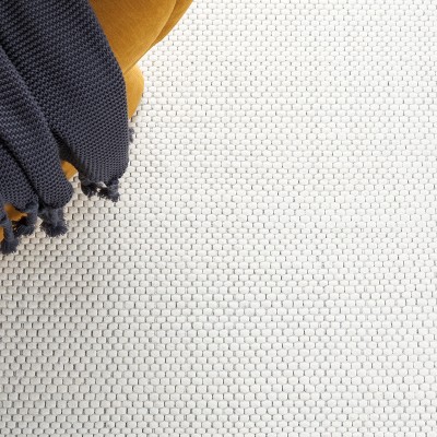 Ivory Braided Handwoven Wool Runner Rug
