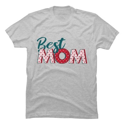 Men's Design By Humans Best Mom Heart Pattern By Semir T-Shirt